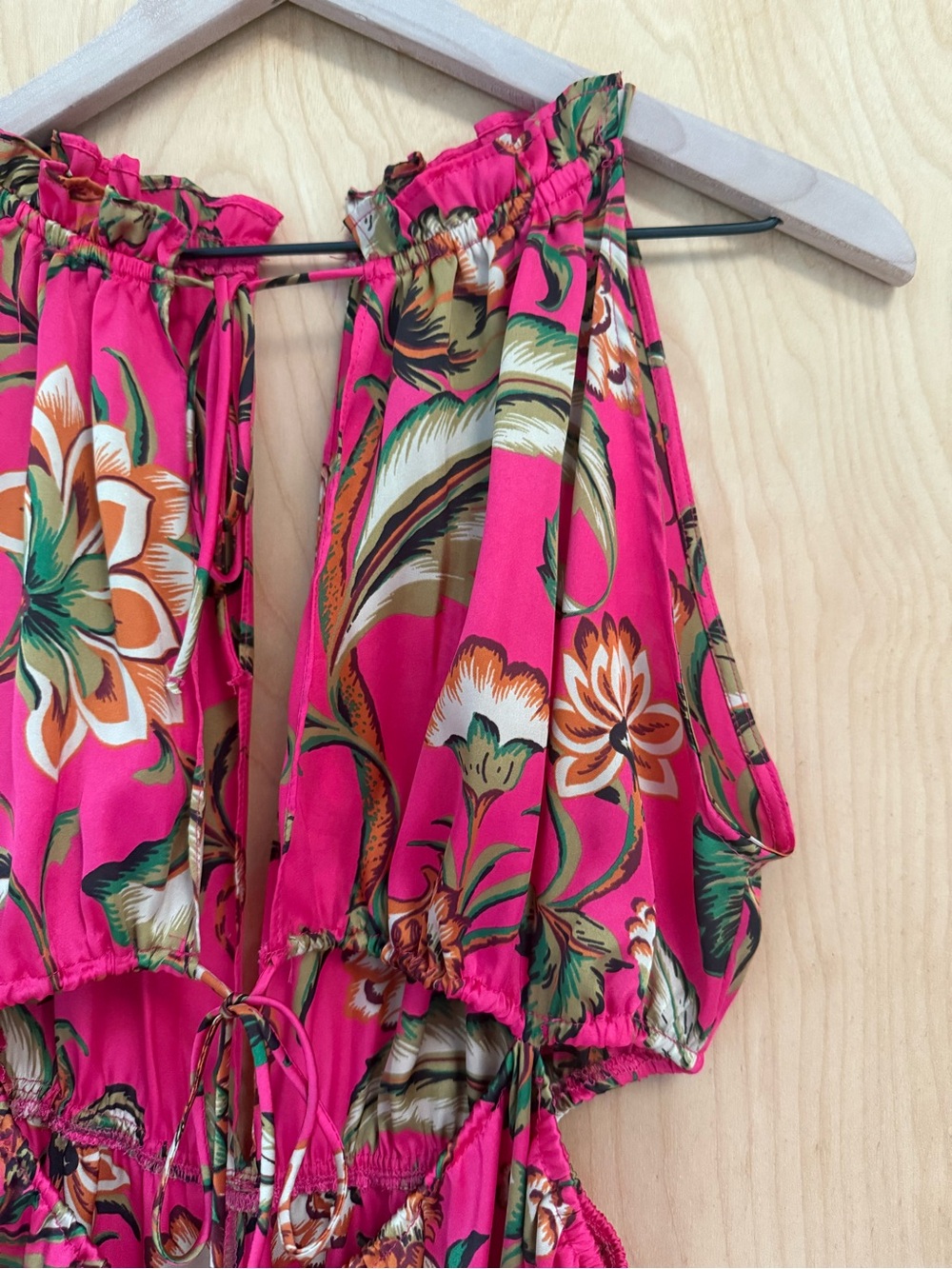 Small Zara Bold Floral Jumpsuit Wide Leg Spring Wedding Guest Statement